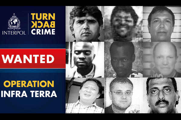 Fotos de criminosos ambientais procurados pela Interpol