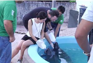 Equipe-do-Mais-Você-gravando-sobre-o-Peixe-Boi