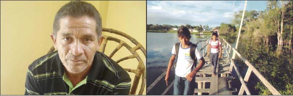 Líder-comunitário-Mário-Gomes-denuncia-o-perigo-que-estudantes-passam-ao-atravessarem-ponte-de-madeira-na-Vila-de-Piraquara