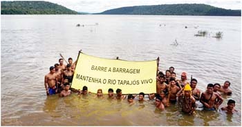 Indígenas-protestaram-contra-hidrelétrica