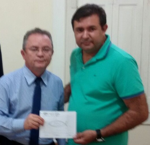 Macarrão ao lado do vice Governador Zequinha Marinho (PSC)