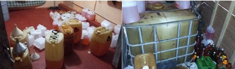 Armazenamento e comercialização clandestina de combustível em residência (2)