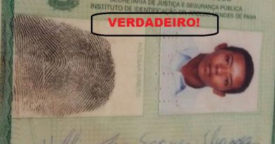 Documento verdadeiro da vitima.