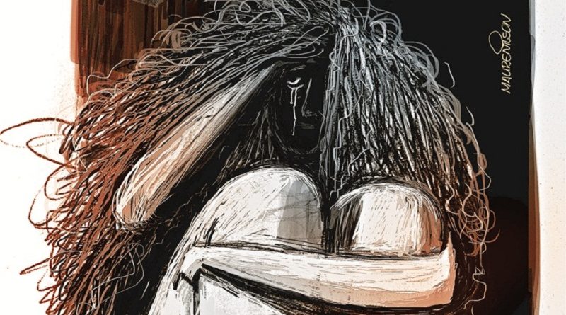 Crédito: Maurenilson Freire/CB/D.A Press. Silhueta de mulher sentada, encolhida, que parece esconder-se.