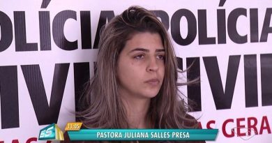 Pastora Juliana Sales Alves presa em Minas Gerais por omissão no caso da morte de filhos em incêndio no Espírito Santo (Foto: Umberto Lemos / InterTV)