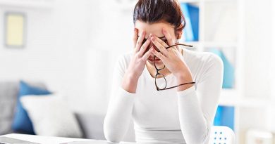 Woman working in her home office