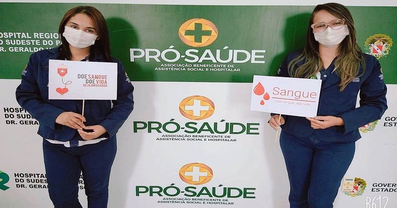 Colaboradores do HRSP doam sangue em Marabá. Fotografia Comunicação Pró-Saúde