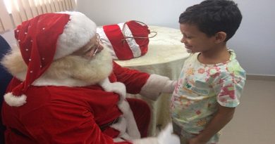 Crianças internadas no HRSP irão receber presentes arrecadados. Imagem registrada antes da pandemia. Fotografia Comunicação Pró-Saúde