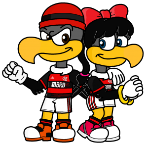 Samuca e Luísa Urubus Flamengo írmão e írmã 2020