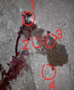 (Cápsulas encontradas no local. Foto: Reprodução)