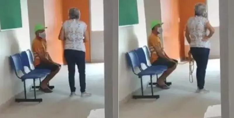 homem amarrado covid