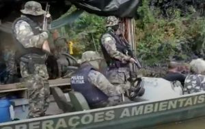 Operação contra o garimpo ilegal em (Foto:PM GO)