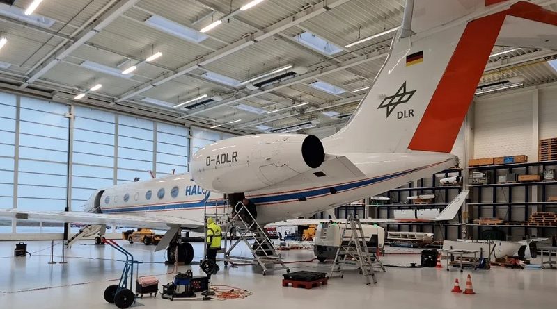 O avião HALO, usado para a coleta de amostras de ar atmosférico da Amazônia. — Foto: Divulgação