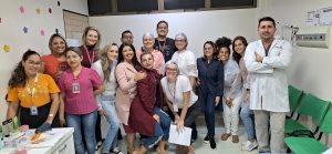 Colaboradores e voluntárias do HRBA na ação Dia de Diva_Instituto Mais Saúde