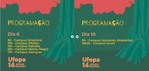Aniversário 14 anos Ufopa _ programação completa