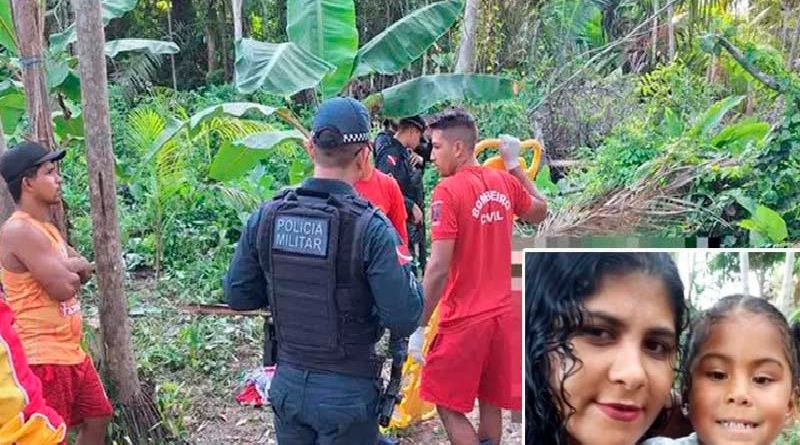 Amanda Coelho e a filha de três anos, mortas no Marajó. — Foto: Reprodução / Redes sociais