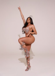 Juju Salimeni, rainha de bateria da Barroca Zona Sul — Foto: Leandro Muller