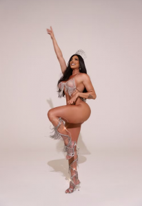 Juju Salimeni, rainha de bateria da Barroca Zona Sul — Foto: Leandro Muller