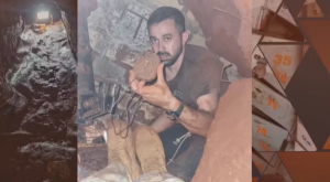 Policiais encontraram explosivos deixados pelos criminosos — Foto: TV Globo/Reprodução