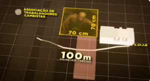 Túnel construído pelos criminosos tinha apenas 70 centímetros para a passagem. — Foto: TV Globo/Reprodução