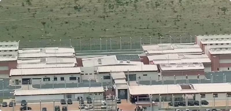 Penitenciária Federal de Mossoró, na região Oeste do Rio Grande do Norte. — Foto: Reprodução/JH