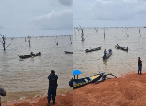 Helicóptero que estava desaparecido foi localizado na região do lago de Tucuruí — Foto: PRF/Reprodução