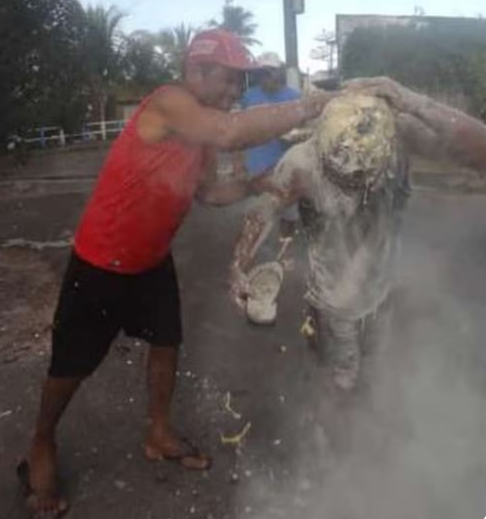 Pescadores, pai e filho comemoram aprovação no vestibular do jovem de 18 anos no Marajó — Foto: Reprodução