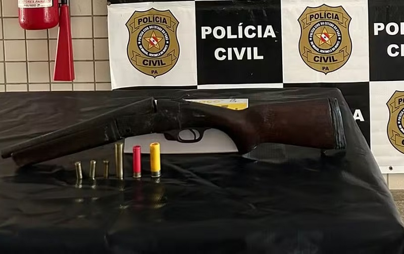 Empresário foi flagrado com posso ilegal de arma de fogo. — Foto: Reprodução / PC-PA