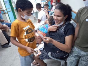 No dia dos Povos Indigenas HRSP realizou atividades ludicas com crianças na unidade. (Foto: Ascom HRSP )