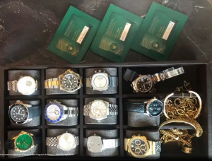 Relógios e joias apreendidas em operação da Polícia Federal contra lavagem de dinheiro e uso irregular do Perse — Foto: Divulgação/PF
