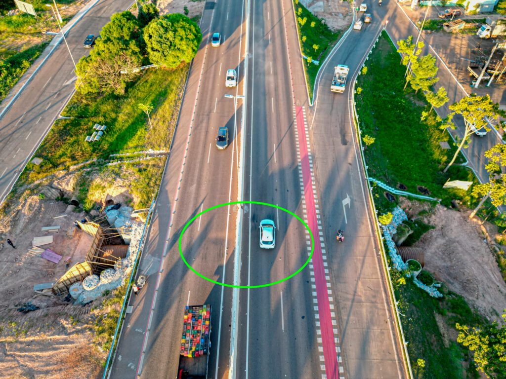 De cima, veja o perímetro onde há início de afundamento da Rodovia Transamazônica, a de maior fluxo em Marabá | Foto: Reprodução