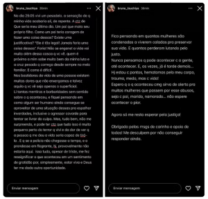 Postagem da vítima nas redes sociais — Foto: Reprodução/Redes Sociais