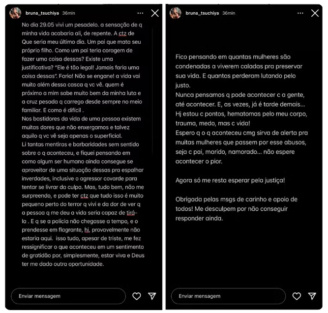 Postagem da vítima nas redes sociais — Foto: Reprodução/Redes Sociais