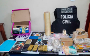 Material das facções apreendido pelos agentes de segurança | Foto: Augusto Miranda/Agência Pará