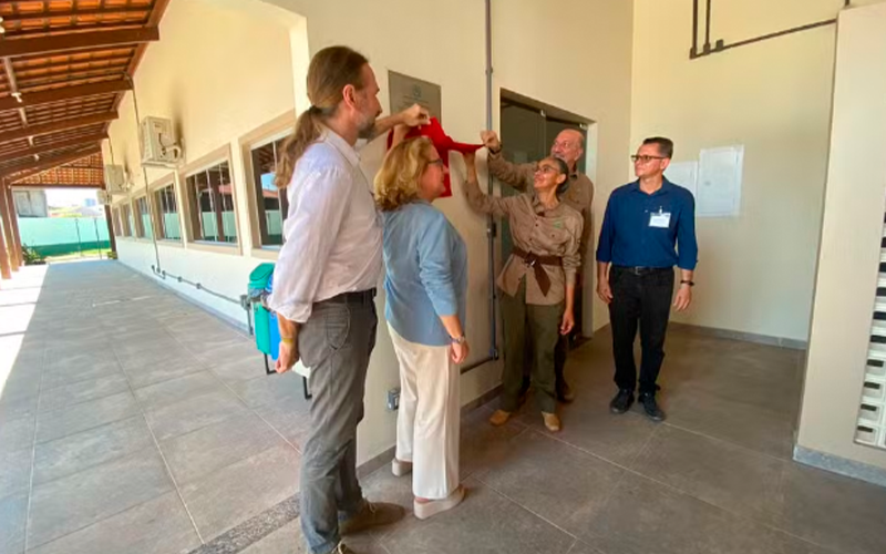 Inauguração do Serviço Florestal Brasileiro em Santarém — Foto: Kamila Andrade/g1