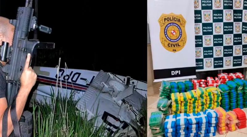 Avião monomotor cai no interior do Pará com mais de 300 kg de drogas — Foto: Divulgação
