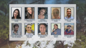 Montagem mostra fotos de ocupantes do avião que caiu em Vinhedo — Foto: Reprodução/TV Globo