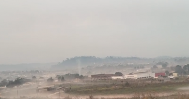 Cidade de novo Progresso (PÁ) encoberta pela fumaça (Foto:Jornal Folha do Progresso)