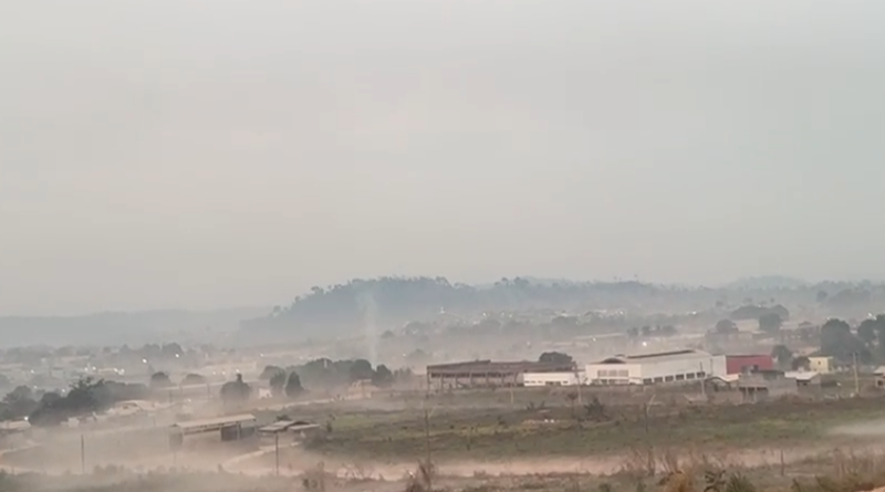 Cidade de novo Progresso (PÁ) encoberta pela fumaça (Foto:Jornal Folha do Progresso)