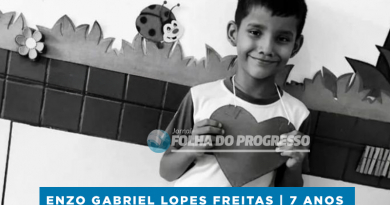 Enzo Gabriel Lopes Freitas de 7 anos foi enforcado pelo padrasto. (Foto:Reprodução)