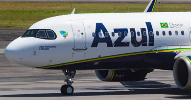 avião azul