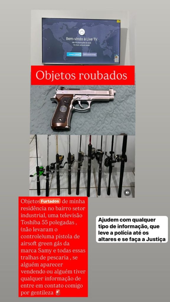 Objetos roubados | Foto: Divulgação