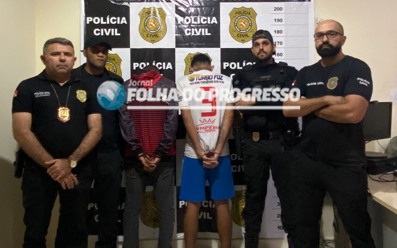 momento da prisão de Adiel e Mateus de Vargas | Foto: Reprodução/PCPA