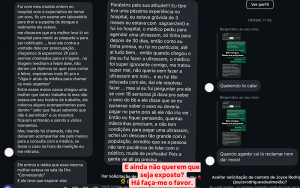 Prints enviados a Brenda bastos após seu desabafo em redes socias | Foto: Reprodução/ Redes sociais