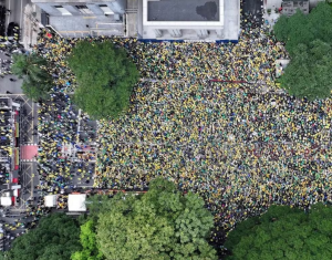 Foto usada na contagem de pessoas no ato na Paulista pró-anistia — Foto: Reprodução/Monitor do Debate Político no Meio Digital & More in Common