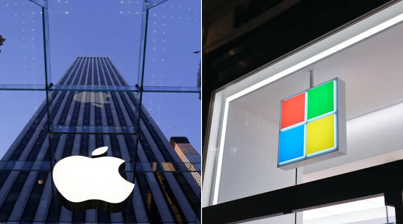 Logo Apple e Microsoft -Foto- AP Photo-Mark Lennihan e Turag Photography-Unsplash