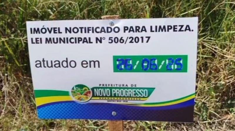 placa notificação prefeitura
