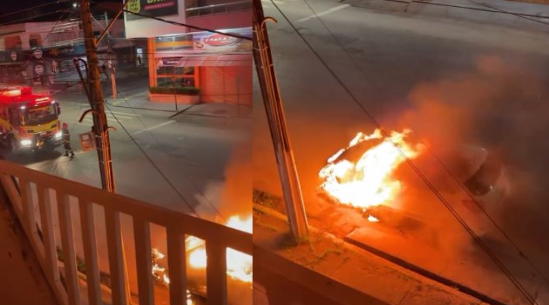 carro incendiado