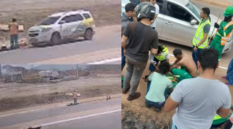 trabalhador atropelado