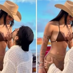 De fio-dental, Ana Castela exibe bumbum ao lado de Zé Felipe